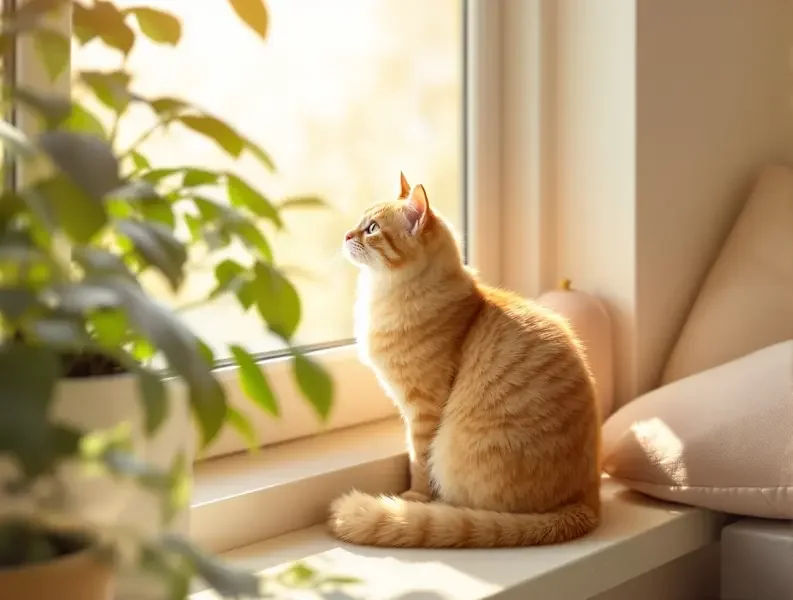窗边的橘猫，晒着最悠闲的太阳 - 秘密影院今日碎片栏目封面图